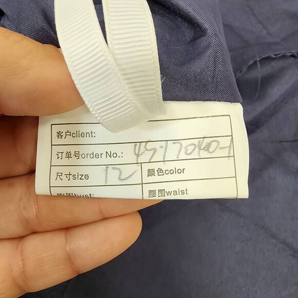 Women's 2 Pieces Pantsuits Navy Short Sleeve Chiffon Ankle Length Formal Size 12 - Picture 11 of 13